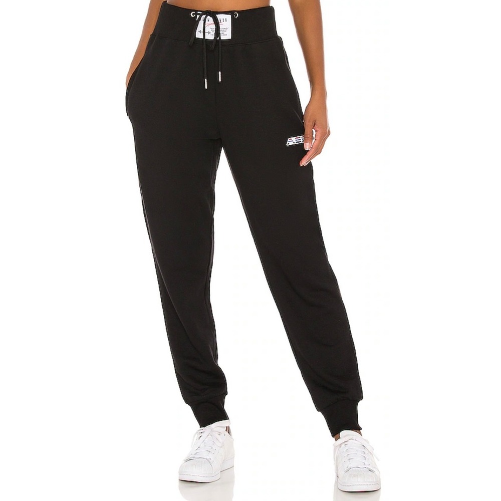 ADAM SELMAN NWT Sport Black Hi Rise Sweatpants Joggers XS Gym Workout Athleisure